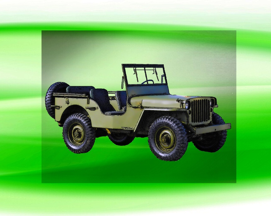 Jeep Willys MB 1943 DTF nažehlovačka 16x8 cm