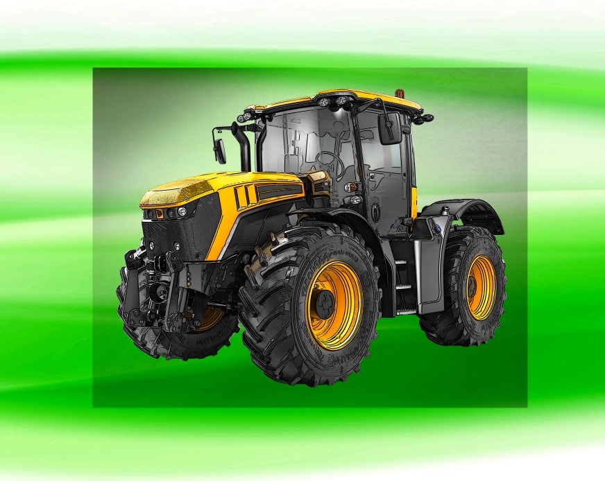 JCB Fastrac 4220 DTF nažehlovačka 7x5 cm