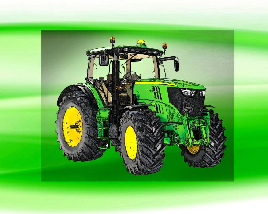 John Deere 6210R DTF nažehlovačka 13x10 cm