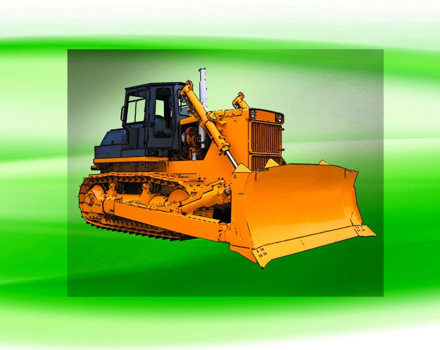buldozer DTF nažehlovačka 10x6 cm