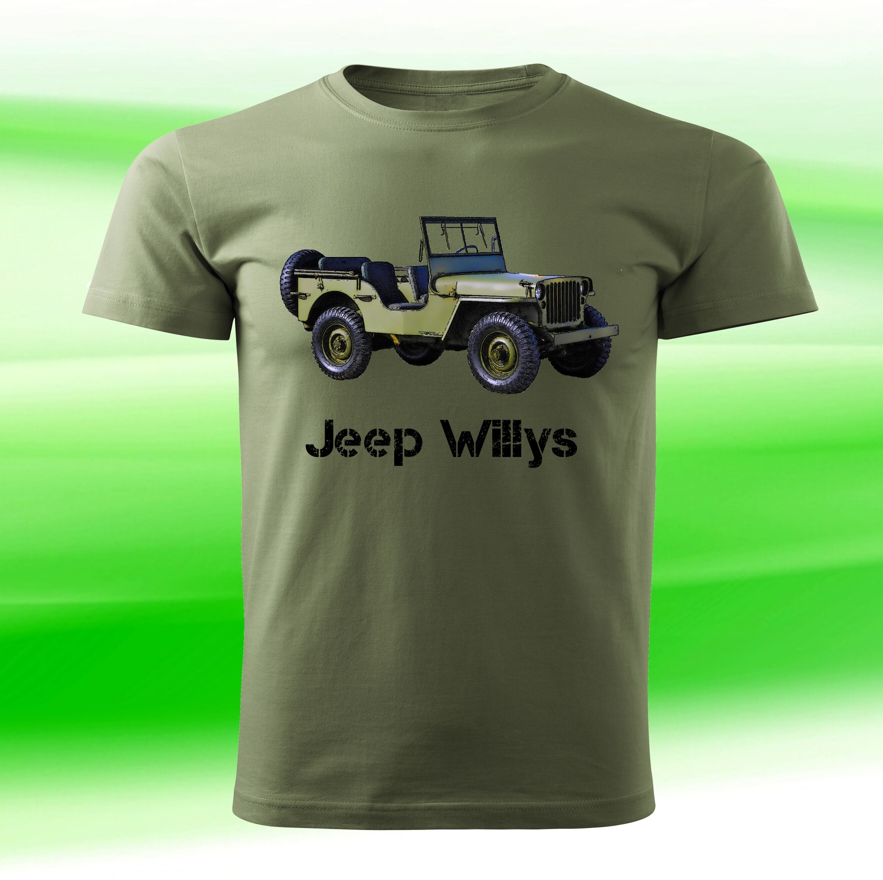 vojenské tričko Jeep Willys MB 1943 khaki