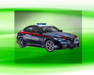 POLICIE Alfa Romeo Giulia Carabinieri Italie DTF nažehlovačka 10x5cm
