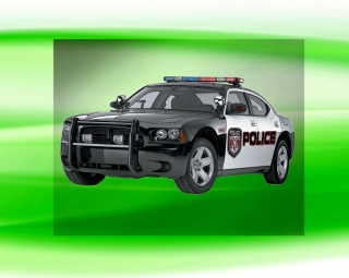 POLICIE Dodge Charger USA DTF nažehlovačka 9x4cm