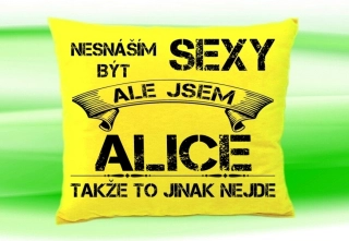 Polštář se jménem ALICE