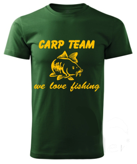 Moon River CARP TEAM Dětské tričko pro rybáře lahvově zelené