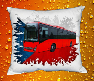 Moon River IVECO Crossway LE red polštářek s autobusem 30x40 cm