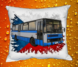 Moon River KAROSA C734 vlajka polštářek s autobusem 30x40 cm