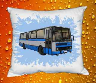 Moon River KAROSA C734 modrá polštářek s autobusem 30x40 cm