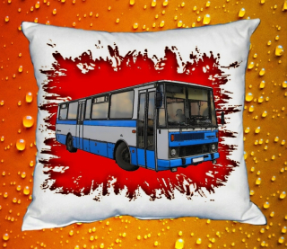 Moon River KAROSA C734 red polštářek s autobusem 30x40 cm