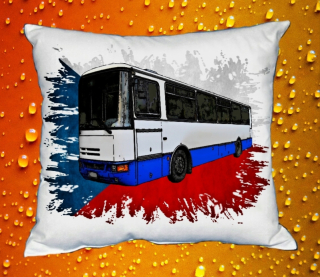 Moon River KAROSA vlajka polštářek s autobusem 30x40 cm
