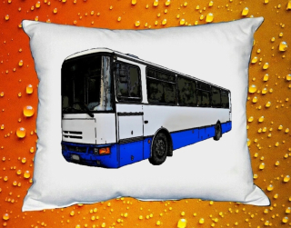Moon River KAROSA polštářek s autobusem 30x40 cm