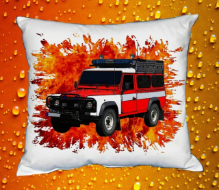 Moon River Land Rover Defender polštář s hasičským autem HASIČI velikost 30x40 cm