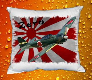 Moon River Mitsubishi A6M Zero Polštář s letadlem 30x40 cm