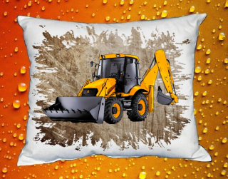 Moon River JCB 3CX polštářek hnědý