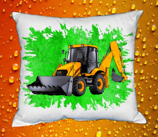 Moon River JCB 3CX polštářek světle zelený