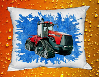 Moon River Case IH STX 440 polštář s traktorem modrý 30x40 cm