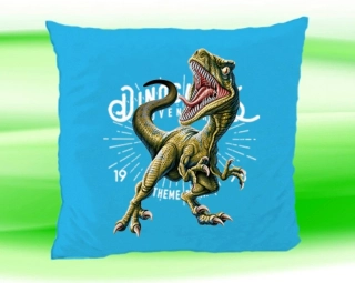 Polštářek Tyrannosaurus rex tyrkysový