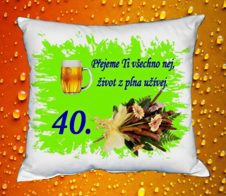 Polštář narozeniny MUŽI 40 let