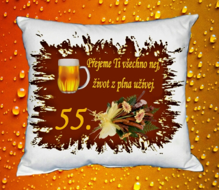 Polštář narozeniny MUŽI 55 let I