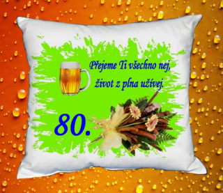 Polštář narozeniny MUŽI 80 let