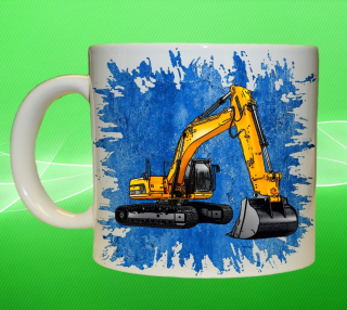 Moon River JCB JS290 hrnek s bagrem modrý objem 330 ml