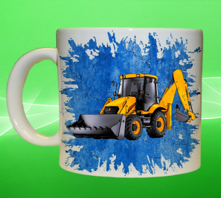 Moon River JCB 3CX hrnek s bagrem modrý objem 330 ml