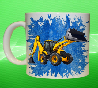 Moon River JCB 4CX hrnek s bagrem modrý objem 330 ml