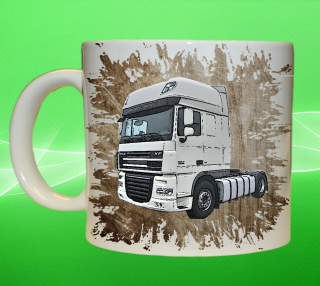 Moon River DAF XF hnědý míchačka hrnek s náklaďákem