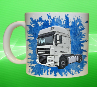 Moon River DAF XF modrý míchačka hrnek s náklaďákem
