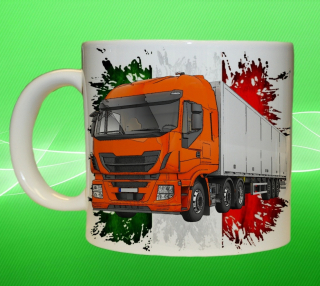 Moon River IVECO Stralis 500 vlajka hrnek s náklaďákem