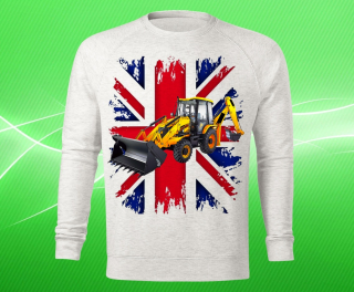 mikina s potiskem JCB 3DX