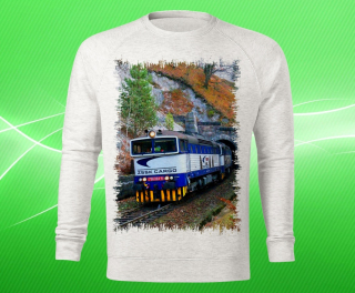 mikina s vlakem lokomotivou 756 004-8