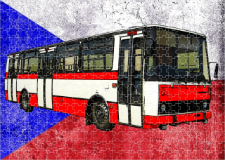 puzzle s autobusem Karosa B 732