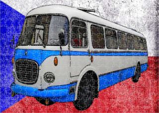 puzzle s autobusem ŠKODA RTO 706