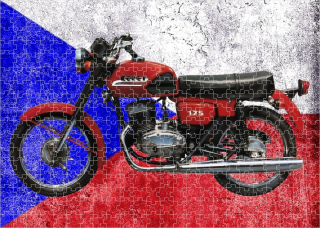 puzzle s motorkou ČZ 175