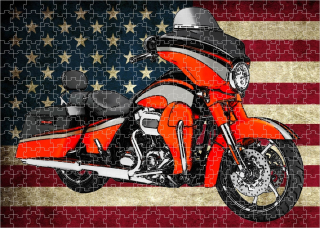 puzzle s motorkou Harley Davidson