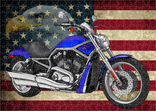puzzle s motorkou Harley Davidson VI
