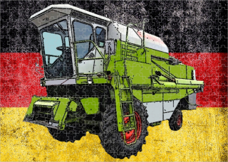 puzzle s traktorem CLAAS Dominator 76