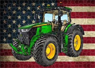 puzzle s traktorem John Deere 7250R