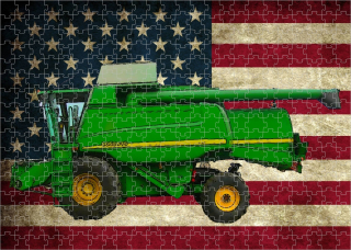 puzzle s traktorem John Deere 9660