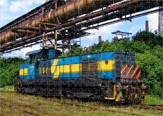 puzzle s lokomotivou 729 505-8
