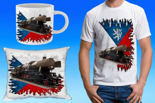 dárkový set s lokomotivou 555