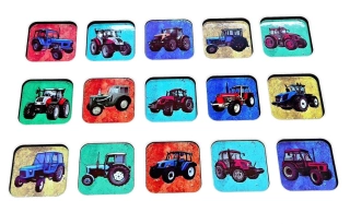 pexeso traktory 30ks pevné kartičky 5x5 cm