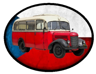 nášivka s autobusem PRAGA RND