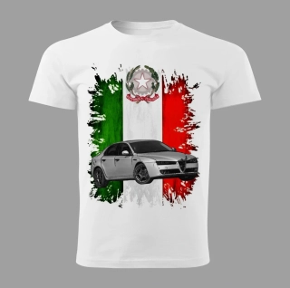 pánské tričko Alfa Romeo 159 bílé vel. 3XL