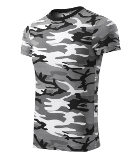 Maskáčové tričko vzor camouflage gray