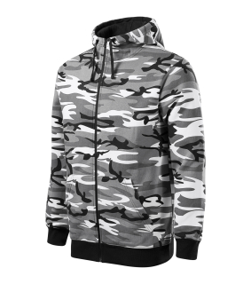 mikina CAMO ZIPPER camouflage gray