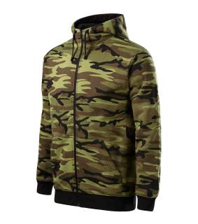 mikina CAMO ZIPPER camouflage green