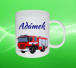 Plastový hrneček hasičské auto s vlastním jménem