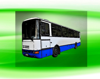 autobus Karosa DTF nažehlovačka 10x6 cm